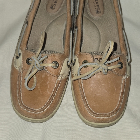 Sperry Tan and Gray Top-Sider Boat Shoes Womens Size 7 - Picture 2 of 7